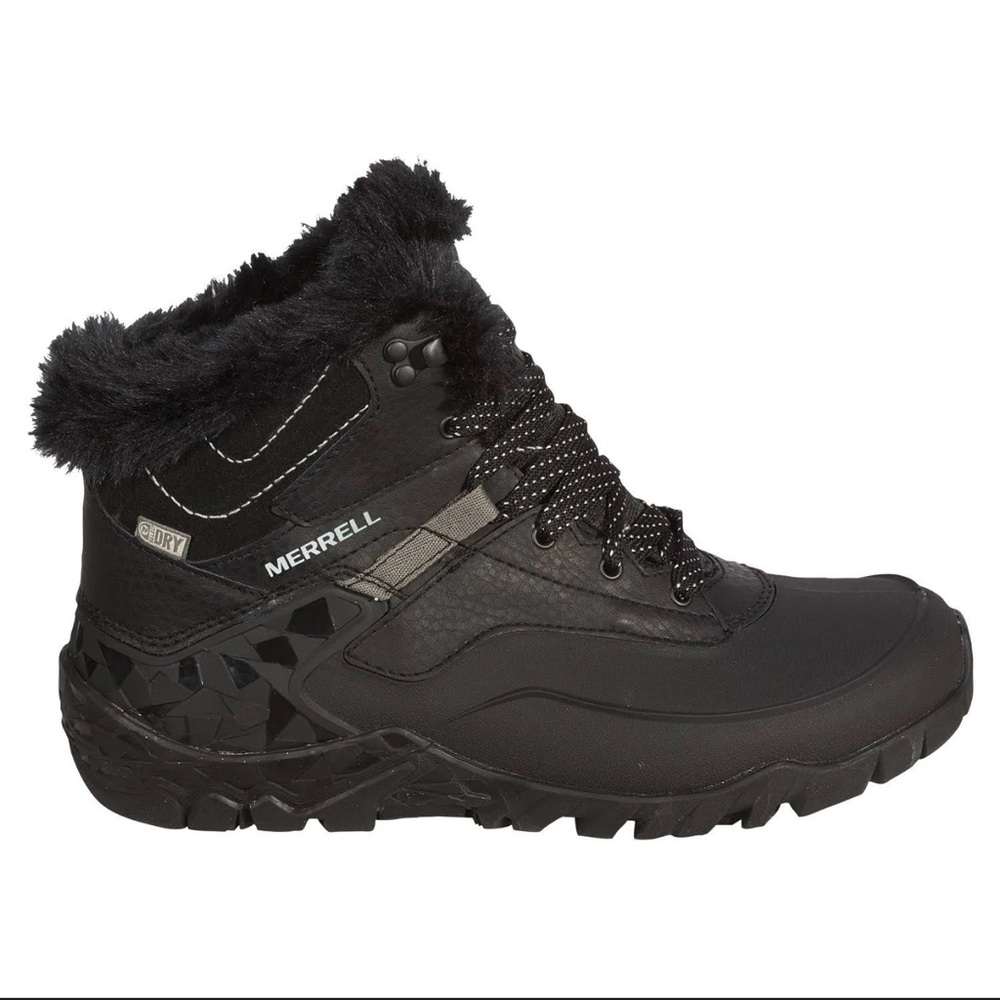 Merrell Aurora 6 Ice+ Women’s Black Fur Lined Winter Boots Waterproof Size 6